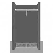 Cloakroom Layout 1, 1.22m / 4' wide